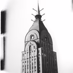 a very tall building with a pointy roof