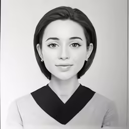 a black and white photo of a woman