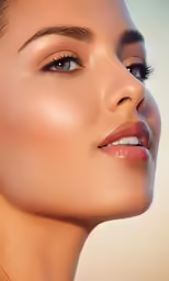 a woman with short hair looking straight ahead