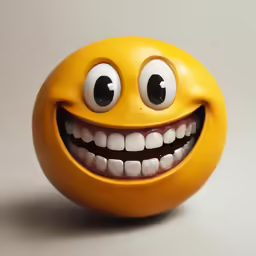 there is an odd looking yellow object with large eyes