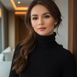 an image of a woman with a beautiful look on her face