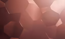 an abstract brown hexagonal background in pastel lighting