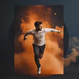 the man is playing with his legs in the air