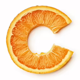 the top half of an orange cut in half