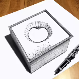a white book and a pen on a table