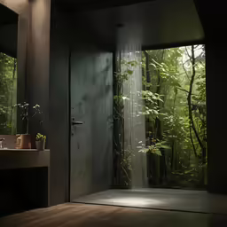 this bathroom is in an unusual design