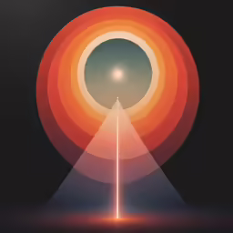 a light that is in the middle of a painting