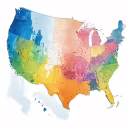 map of united states with major cities and rivers