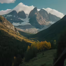 a scenic image of a landscape with mountains