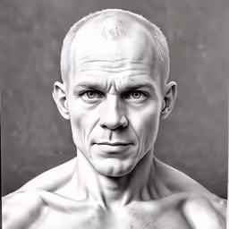 a man is staring as if he was going to fight