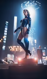 an image of a woman wearing leather clothes and boots