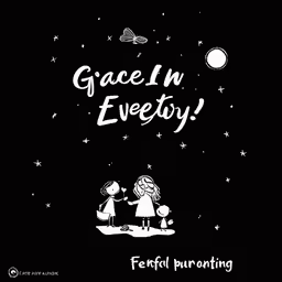 a black and white illustration with the words grace in every