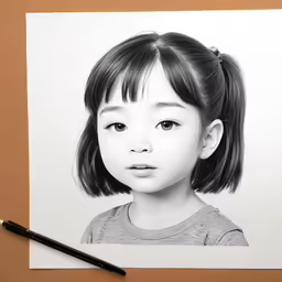 a photo of a little girl is on top of the paper