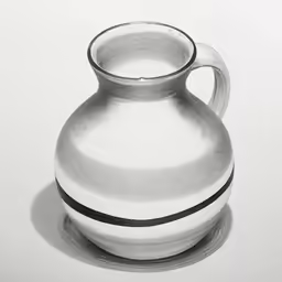 drawing an image with a simple vase drawn by a graphist