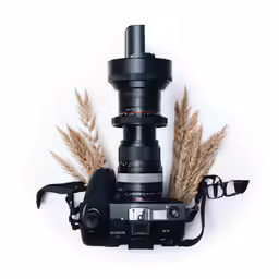 a camera with some brown and brown hair