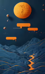 an image of a large orange moon in the sky