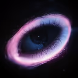 a very close up view of the iris of a blue eye