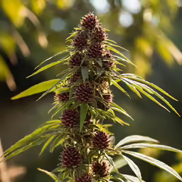 some plant has red flowers growing on it