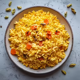 a plate that has some pasta on top of it