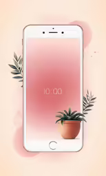 an image of a plant on the front of a phone