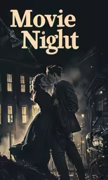 a poster for a film called movie night