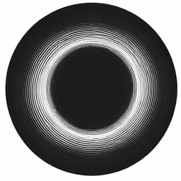 an empty circle on top of a black and white image