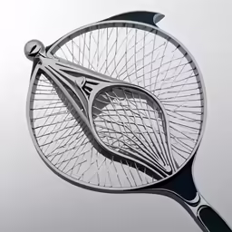 an artistic image with lines and curves, of a tennis racket