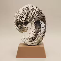 an object with a white background in the shape of a sculpture
