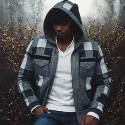 a man wearing jeans and a coat