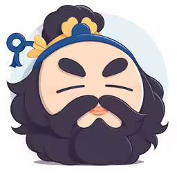 a cartoon avatar of a sad looking man with a crown on top