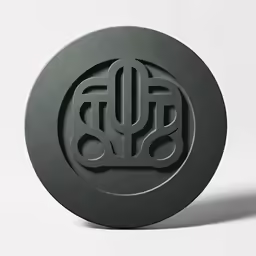 a circle that has some type of letters inside