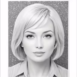 a woman with blonde hair and a necklace on