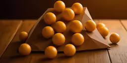 a pile of oranges on a table next to each other