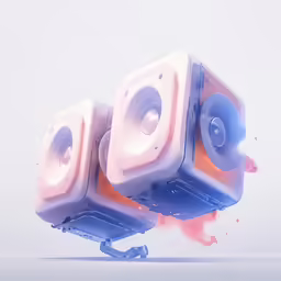 there is an odd pattern of speaker like objects