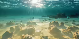 this is some rocks under the water