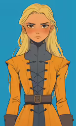 a cartoon character dressed in a yellow outfit