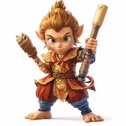 an animated troll that is holding a big stick
