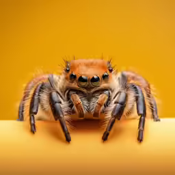the jumping spider is looking very angry