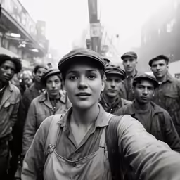 a woman that is taking a picture with her camera