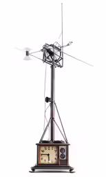 a clock with a radio attached to it
