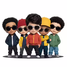 a set of doll dolls of different sizes standing next to each other