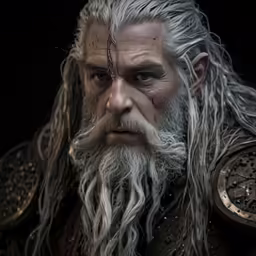 the hobb character from game of thrones with long white hair
