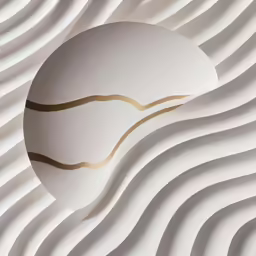 white abstract background with circular object