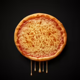 the pizza has melted cheese on it
