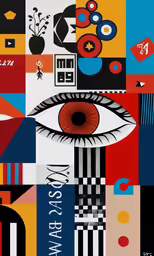 an image of a painting with a pattern in the background