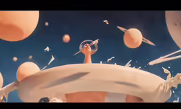 a person in the air above an object and flying away