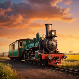 a large long train on a steel track,an old timey train traveling down the railroad tracks