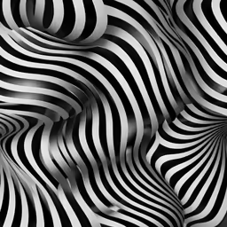 an artistic pattern with black and white stripes