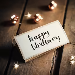 an envelope decorated with the words happy lindingy