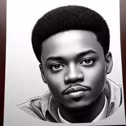 an illustration of a man with black hair